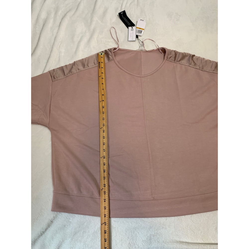 NEW Cable & Gauge Studio Pullover Top Womens 3X Adobe Rose Satin Shoulder‎ Trim - Picture 10 of 10